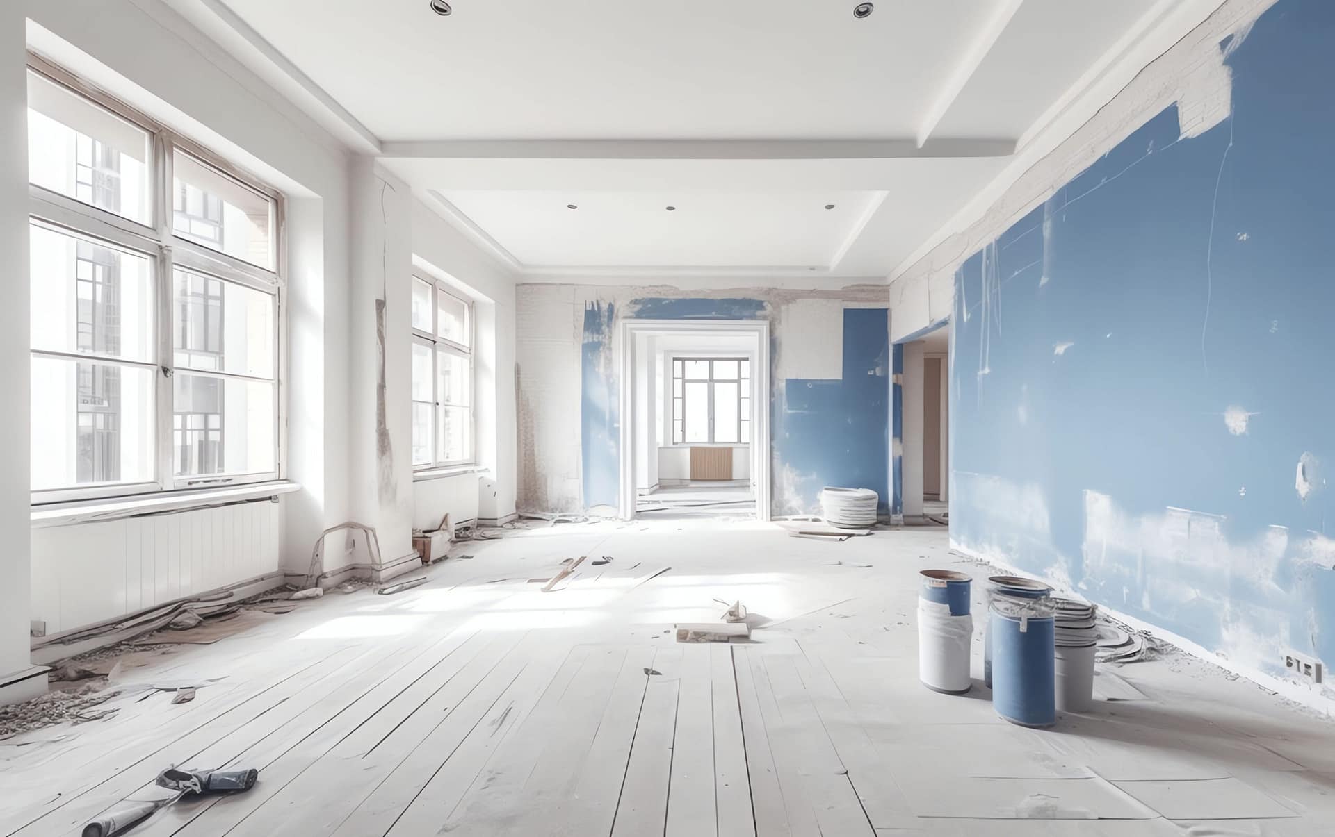 Maison vieux Lille – pose parquet et finition peinture murs