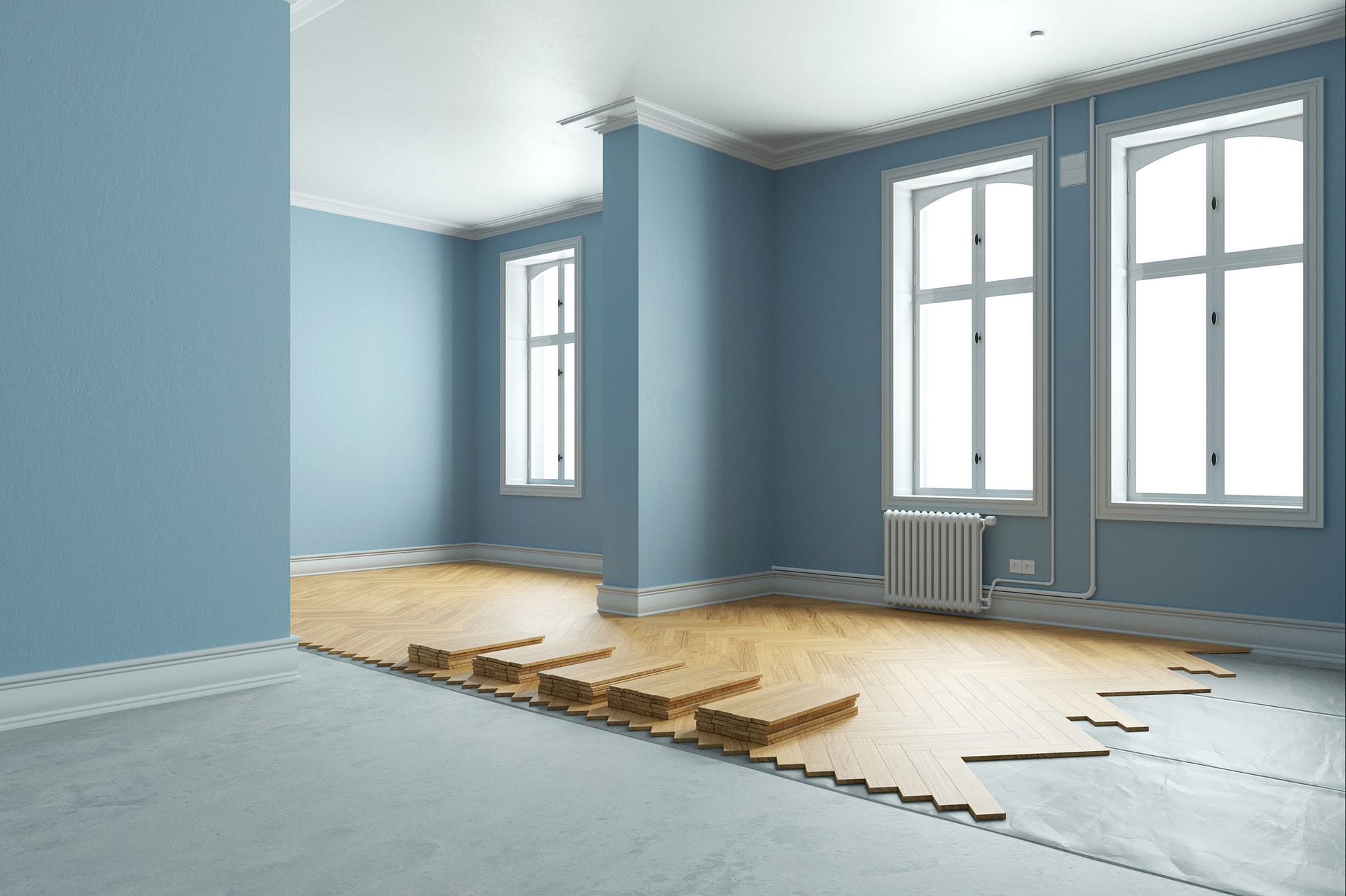 Pose de parquet chêne massif